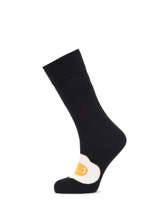 Sokken Happy socks Zwart socks EGG01-vue-porte