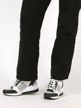 Sneakers Georgie Uit Leder Michael kors Wit women R3GEFS2Y-vue-porte