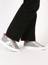 Sneakers Viken Uit Leder Semerdjian Zilver women VIKE9585-vue-porte