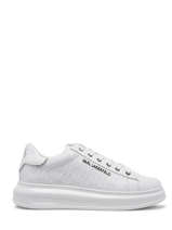 Sneakers Kapri Monogram Uit Leder Karl lagerfeld Wit men KL52549