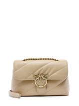 Cross Body Tas Love Bag Puff Leder Pinko Beige love bag puff A0F2