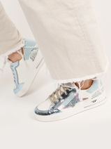 Sneakers Al Uit Leder Semerdjian Blauw women ALE9543-vue-porte