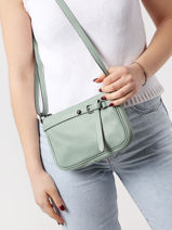 Cross Body Tas Caviar Leder Milano Groen caviar G1421N-vue-porte