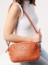 Cross Body Tas Heritage Leder Biba Oranje heritage KA19-vue-porte