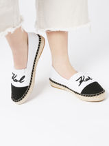 Espadrilles Kamini Duo Signature Karl lagerfeld Wit women KL98201-vue-porte