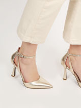 Pumps Met Naaldhak Uit Leder Tamaris Goud women 20-vue-porte