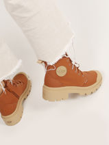 Boots Pallabase Twill Palladium Bruin women 96907299-vue-porte