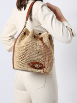 Schoudertas Daphney Lauren ralph lauren Beige daphney 31891075-vue-porte