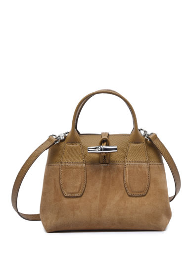 Longchamp Roseau soft Handtas Bruin