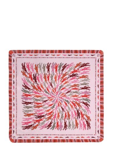 Longchamp Soie unie Foulard Roze
