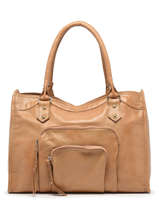 Schoudertas Pop Leder Basilic pepper Bruin pop BPOC31