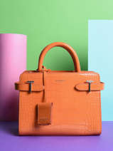 Handtas S Emilie Croco Leder Le tanneur Oranje emily TEMI16A0