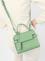 Cross Body Tas Emilie Leder Le tanneur Groen emily TEMI1000-vue-porte