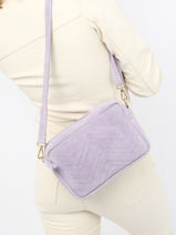 Cross Body Tas Velvet Sude Milano Violet velvet VE19111L-vue-porte