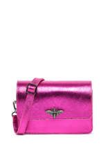Cross Body Tas Nine Leder Milano Roze nine NI22115N