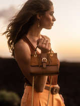 Cross Body Tas S Nomade Leder Etrier Bruin nomade ENOM001S