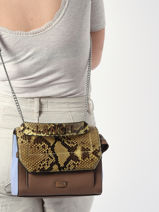 Handtas M Ninon Python Lancel Bruin ninon A09370-vue-porte