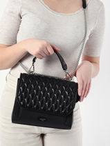 Cross Body Tas M Ninon Matelass Leder Lancel Zwart ninon A12229-vue-porte