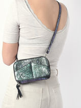 Cross Body Tas/heuptasje Paula Leder Paul marius Groen vintage PAULA-vue-porte