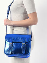 Cross Body Tas Ultraviolet Leder Paul marius Blauw ultraviolet UV-vue-porte