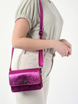 Cross Body Tas Nine Leder Milano Roze nine NI22115N-vue-porte