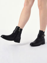 Enkellaarsjes Uit Leder Tommy hilfiger Zwart women 6753BDS-vue-porte