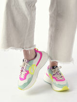 Sneakers Carter Jogger Uit Leder No name Blauw women VERI04JA-vue-porte