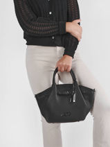 Handtas Ecuyer Leder Etrier Zwart ecuyer EECU5B-vue-porte