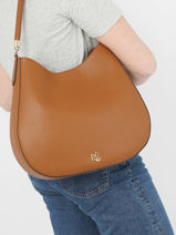 Schoudertas Charli Leder Lauren ralph lauren Bruin charli 31842349-vue-porte