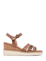 Sandalen Met Sleehak Uit Leder Tamaris Bruin women 20