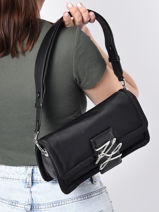 Cross Body Tas K Autograph Gerecycleerd Polyester Karl lagerfeld Zwart k autograph 231W3040-vue-porte