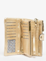 Portefeuille Met Portemonnee Miniprix Beige scintillant 423-vue-porte