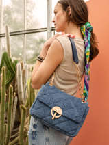 Cross Body Tas Moon Linnen Vanessa bruno Blauw moon 70V40329