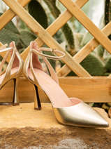 Pumps Met Naaldhak Uit Leder Tamaris Goud women 20