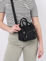 Cross Body Tas Vintage Leder Nat et nin Zwart vintage MICRMACY-vue-porte