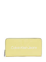 Portefeuille Calvin klein jeans Geel sculpted K607634