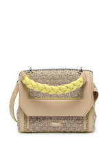 Cross Body Tas Ninon Raffia Effect Lancel Bruin ninon A12395