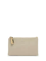 Portefeuille Caviar Leder Crinkles Beige caviar 14196