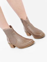 Enkellaarsjes Met Hak Uit Leder Myma Bruin women 6513-vue-porte
