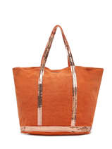 Schoudertas Met Rits L Le Cabas Linnen Vanessa bruno Oranje cabas lin 31V40409