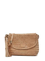Cross Body Tas Goa Leder Basilic pepper Beige goa BGOA02