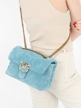 Cross Body Tas Classic Love Bag Puff Nappa Leder Pinko Blauw love bag puff A0F6-vue-porte