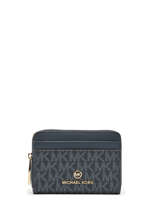Portemonnee Blaire Leder Michael kors Blauw jet set charm H1GT9Z1B