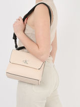 Cross Body Tas Minimal Mono Calvin klein jeans Roze minimal mono K610684-vue-porte
