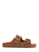 Slippers Uit Leder Color of california Bruin women HCBIO304