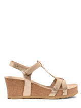 Sandalen Liviane Havana Uit Leder Mephisto Goud women P5141929