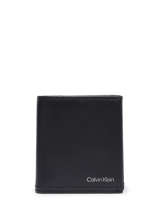 Portefeuille Leder Calvin klein jeans Zwart duo stitch K510324