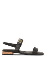 Sandalen Uit Leder Tommy hilfiger Zwart women 7094BDS