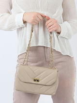 Cross Body Tas Soft Matelasse Leder Lancaster Beige soft matelasse 35-vue-porte