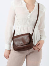 Cross Body Tas Heritage Leder Biba Bruin heritage WIN11L-vue-porte